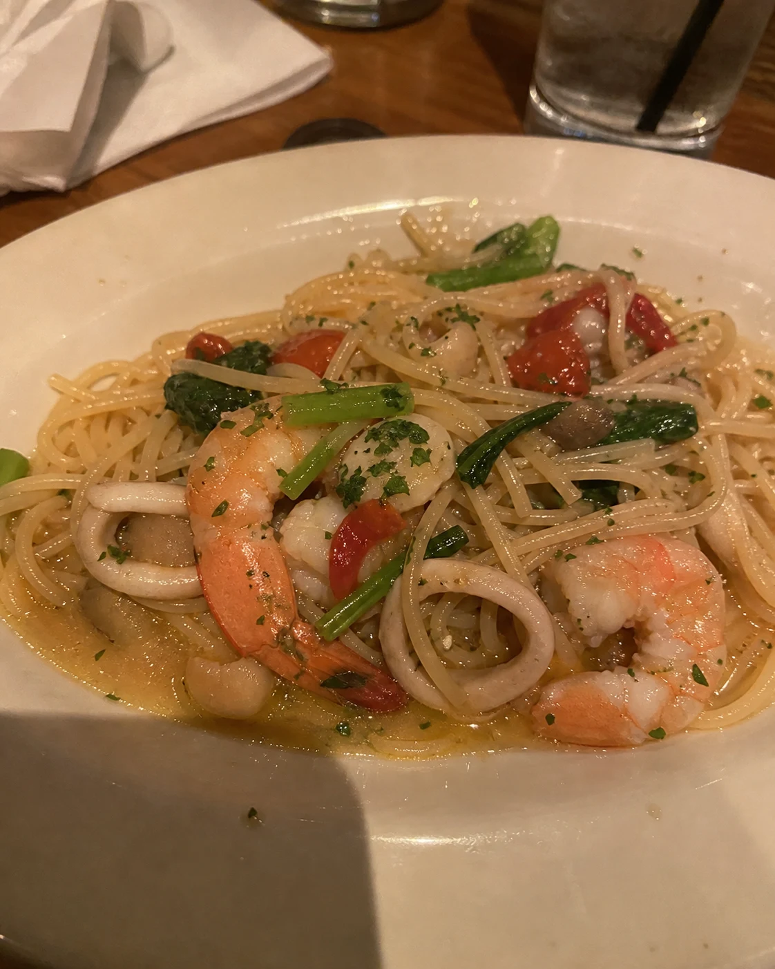 スマホで撮影した補正前のパスタ写真